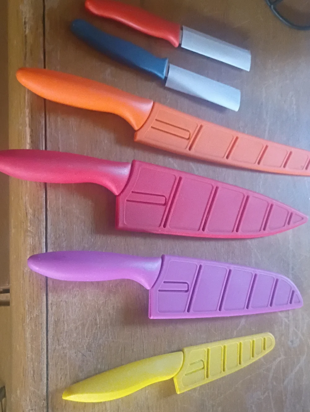 Colorful Protective Kitchen Knife Set – Multi-Color